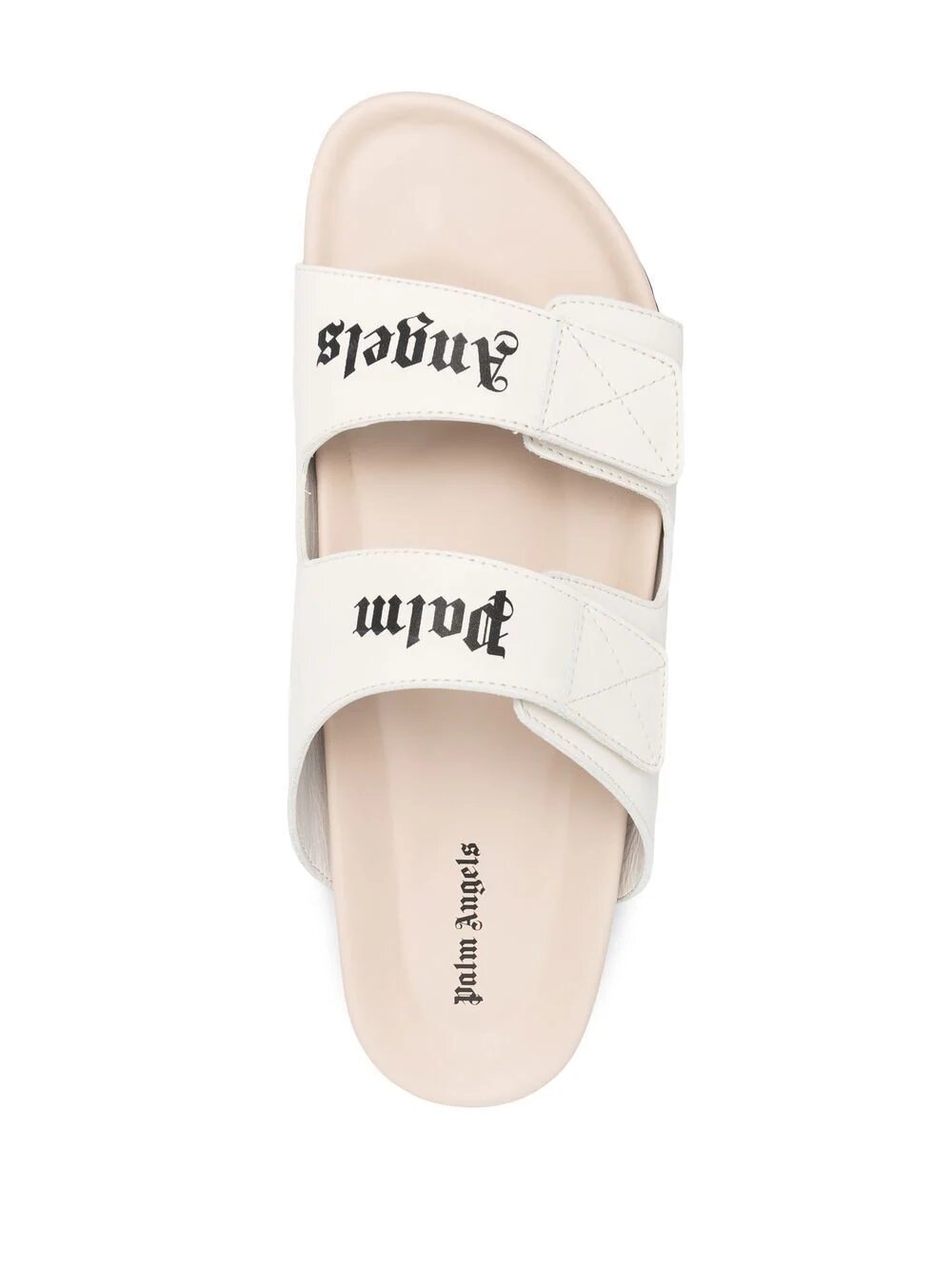 LOGO-PRINTED LEATHER SANDALS