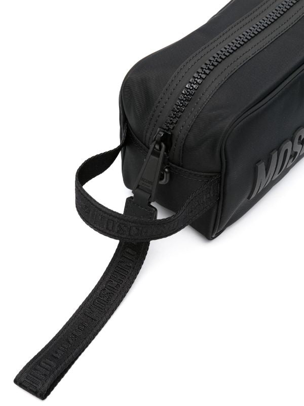 MOSCHINO LOGO-PRINT WASH BAG