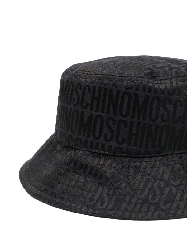 MOSCHINO LOGO-PRINT BUCKET HAT