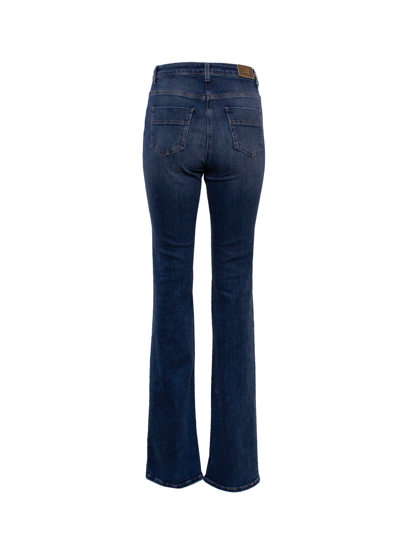 ELISABETTA FRANCHI FLARED HIGH-WAISTED JEANS