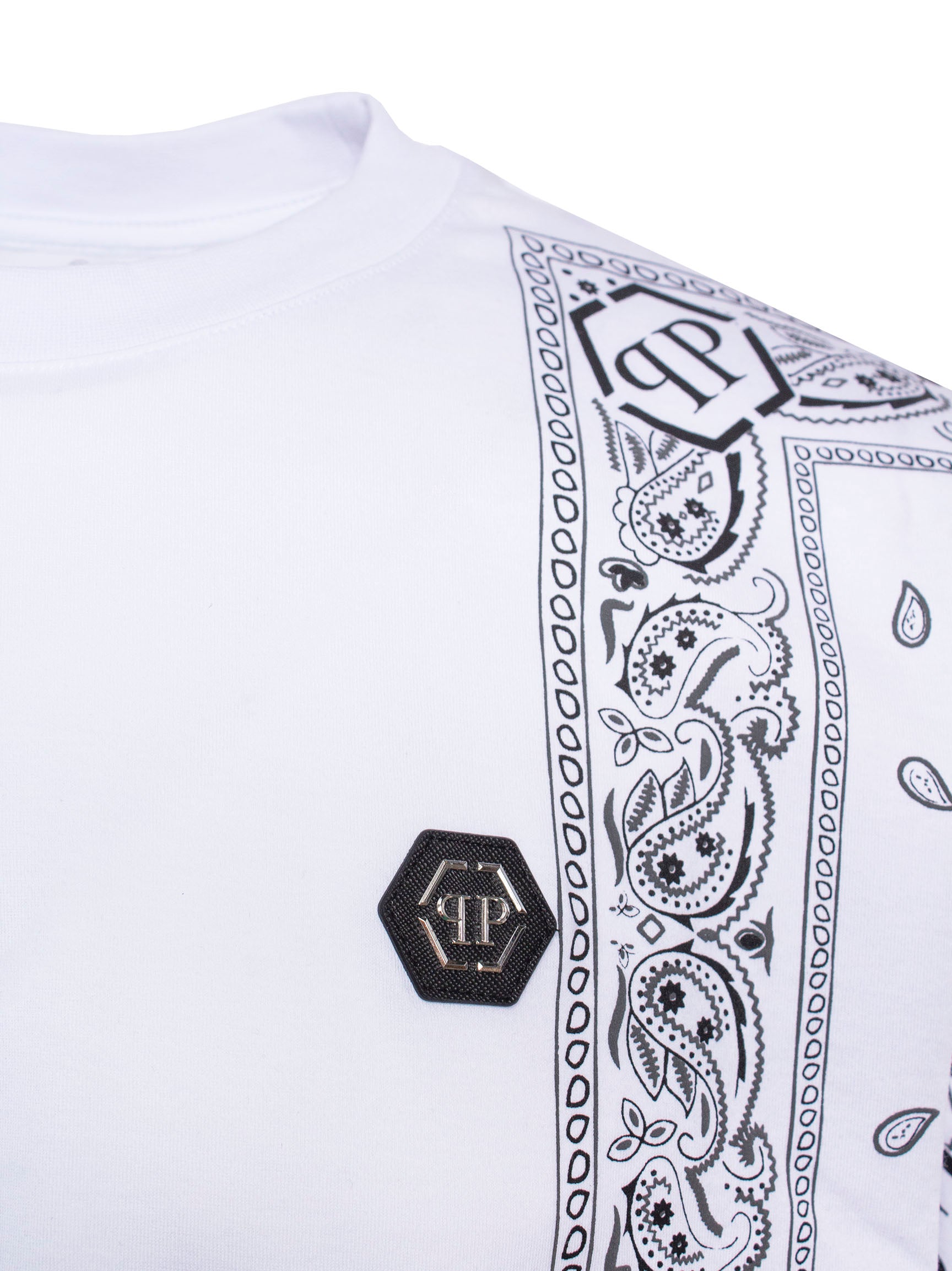 PHILIPP PLEIN BANDANA-PRINT SHORT-SLEEVE T-SHIRT