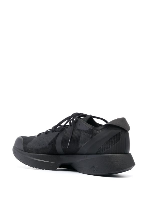 Y-3 STRIPED LACE-UP SNEAKERS