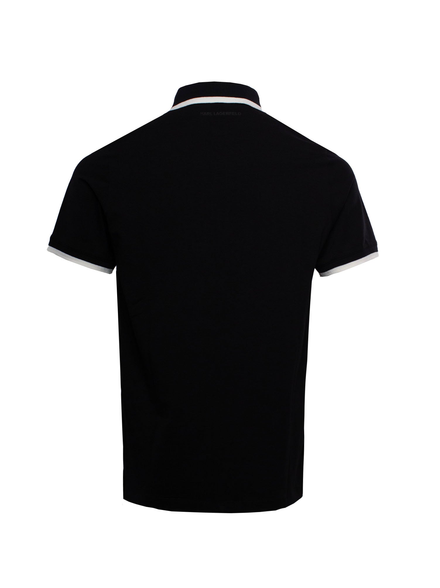 KARL LAGERFELD LOGO-PRINT COTTON POLO SHIRT