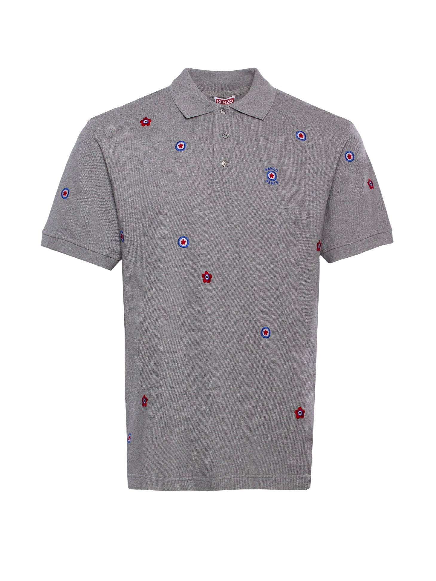 KENZO TARGET EMBROIDERED COTTON SHIRT