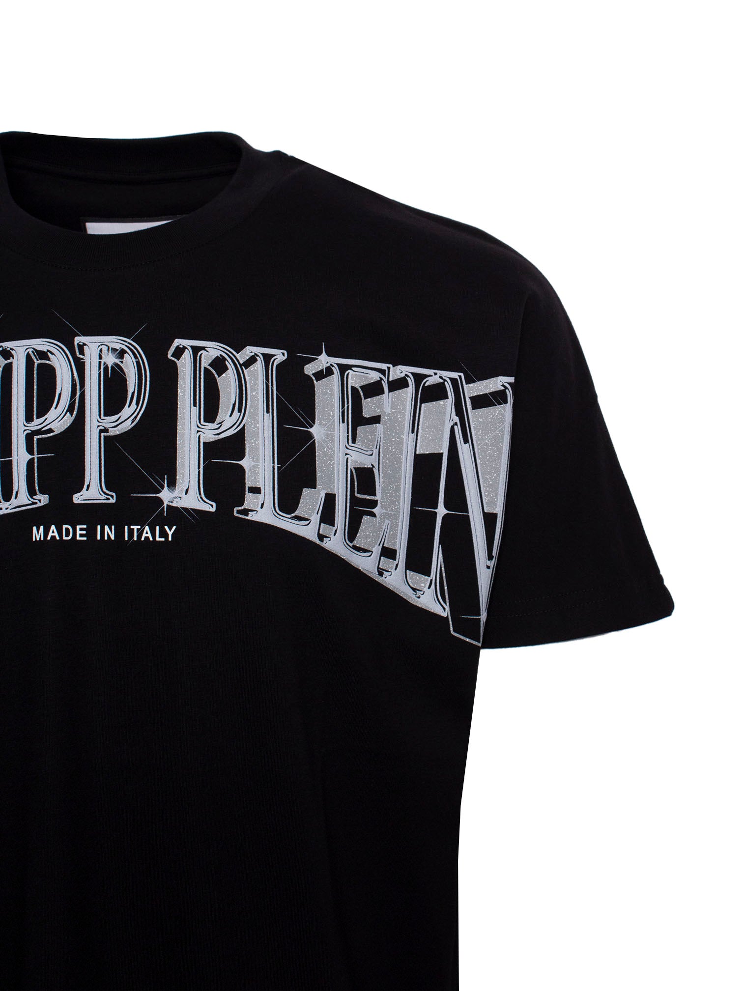 PHILIPP PLEIN SS KIMONO CUT COTTON T-SHIRT