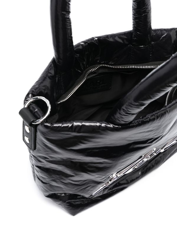 KARL LAGERFELD K/SIGNATURE LOGO-PLAQUE TOTE BAG