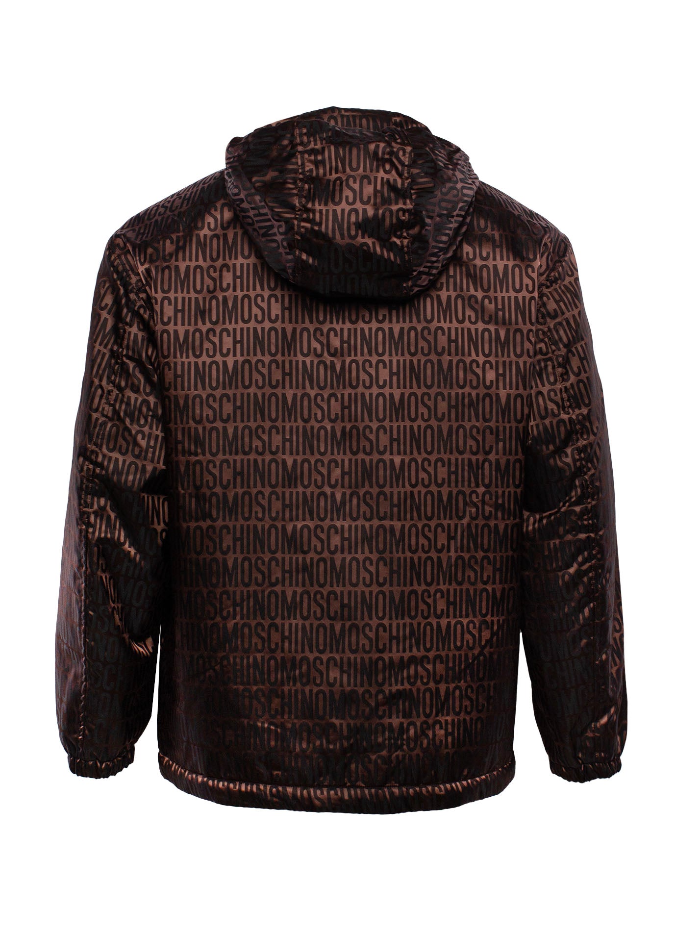 MOSCHINO LOGO-PRINT HOODED LIGHTWEIGHT JACKET