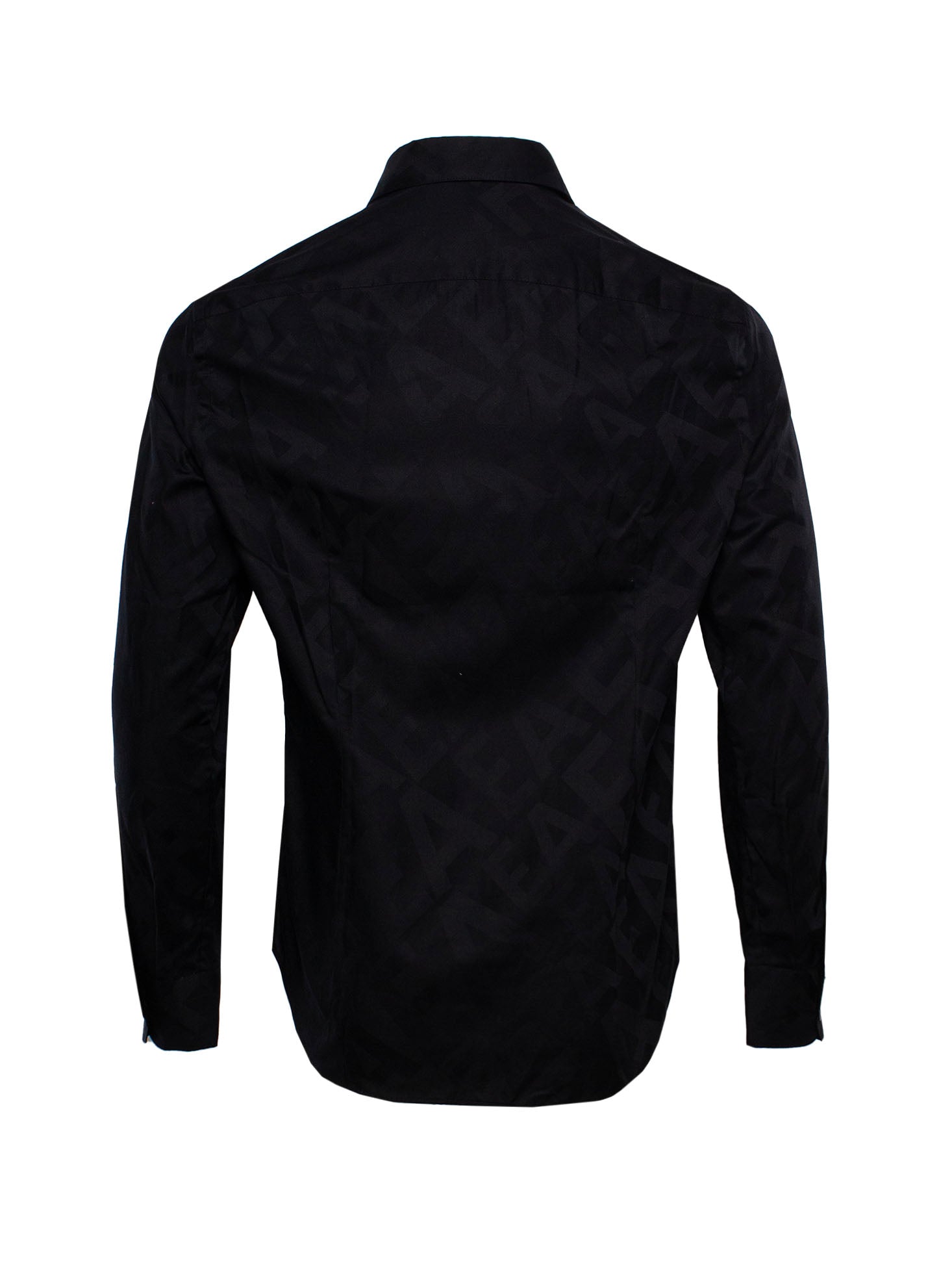 EMPORIO ARMANI MONOGRAM-PATTERN LONG-SLEEVE SHIRT