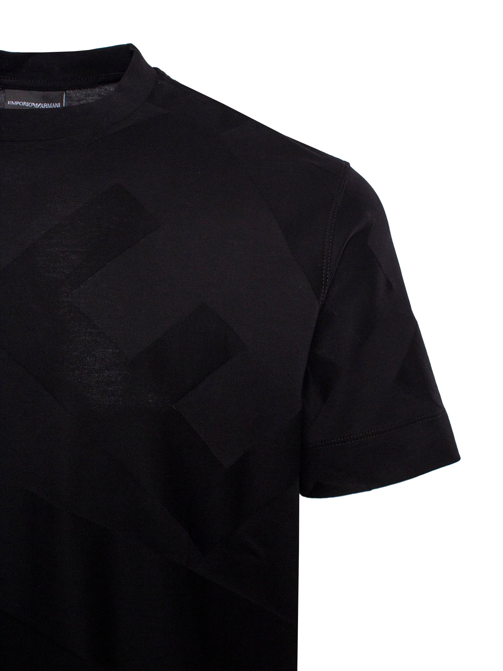 EMPORIO ARMANI LOGO-JACQUARD COTTON T-SHIRT