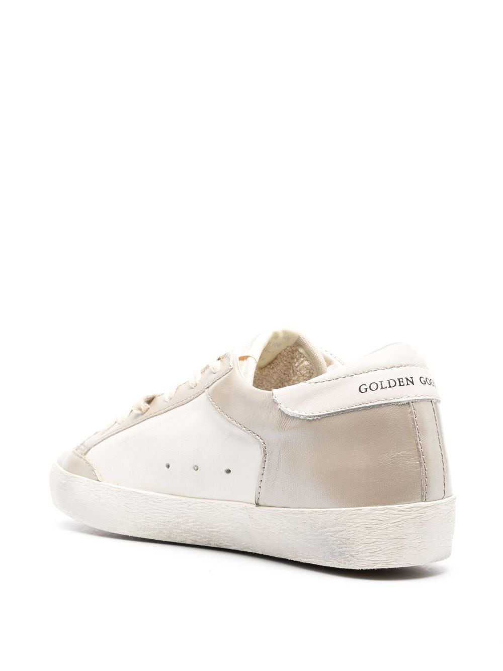 GOLDEN GOOSE SUPER-STAR PANELLED LEATHER SNEAKERS