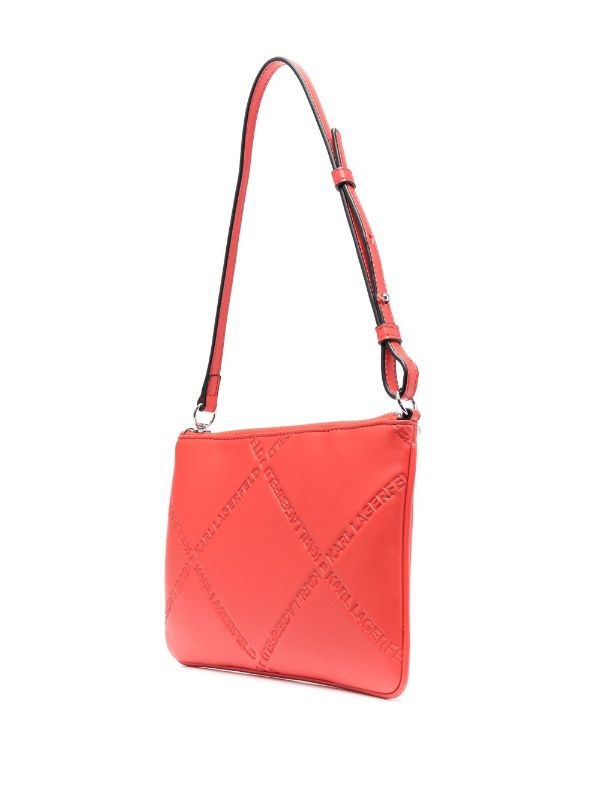 KARL LAGERFELD K/SKUARE EMBOSSED POUCH