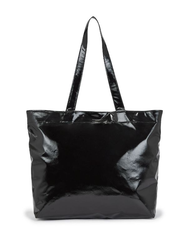 KARL LAGERFELD LOGO-PRINT TWILL TOTE BAG