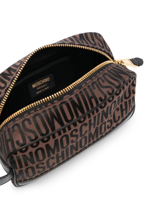 MOSCHINO LOGO-PRINT WASH BAG