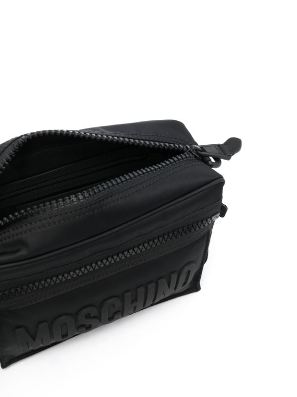 MOSCHINO LOGO-EMBOSSED ZIPPED BELT BAG