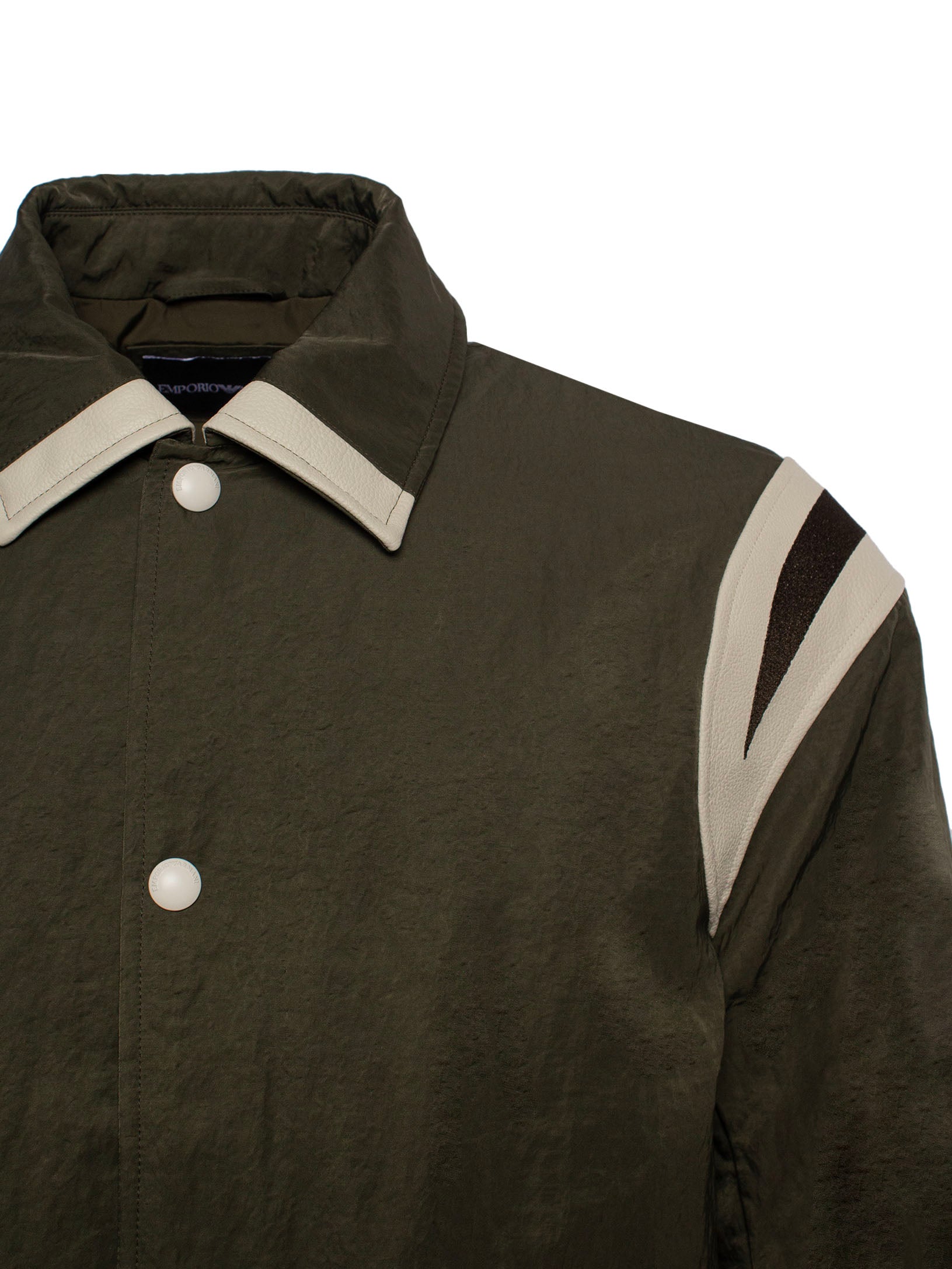 EMPORIO ARMANI LOGO-EMBROIDERED BOMBER JACKET