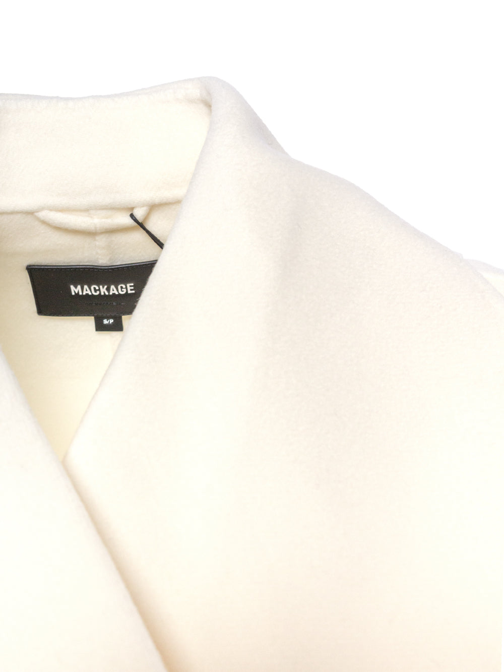 MACKAGE SPREAD-COLLAR TIED COAT