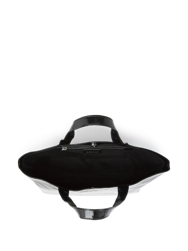 KARL LAGERFELD LOGO-PRINT TWILL TOTE BAG