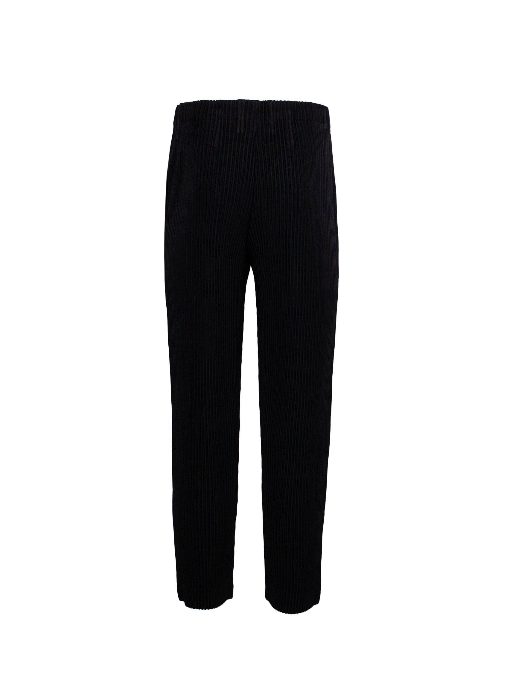 HOMME PLISSÉ ISSEY MIYAKE PLEATED STRAIGHT-LEG TROUSERS