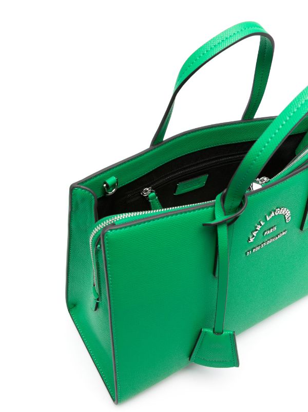 KARL LAGERFELD LOGO-LETTERING TOTE BAG