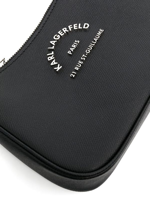 KARL LAGERFELD LOGO-LETTERING CROSSBODY BAG