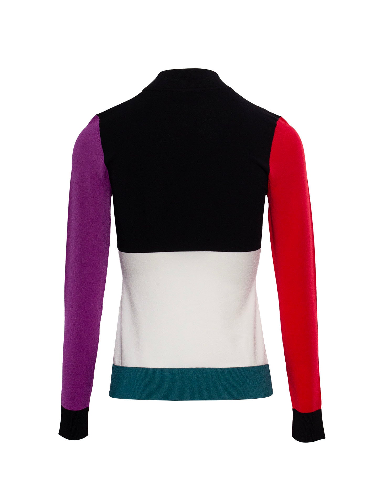 KARL LAGERFELD COLOUR-BLOCK FINE-KNIT JUMPER