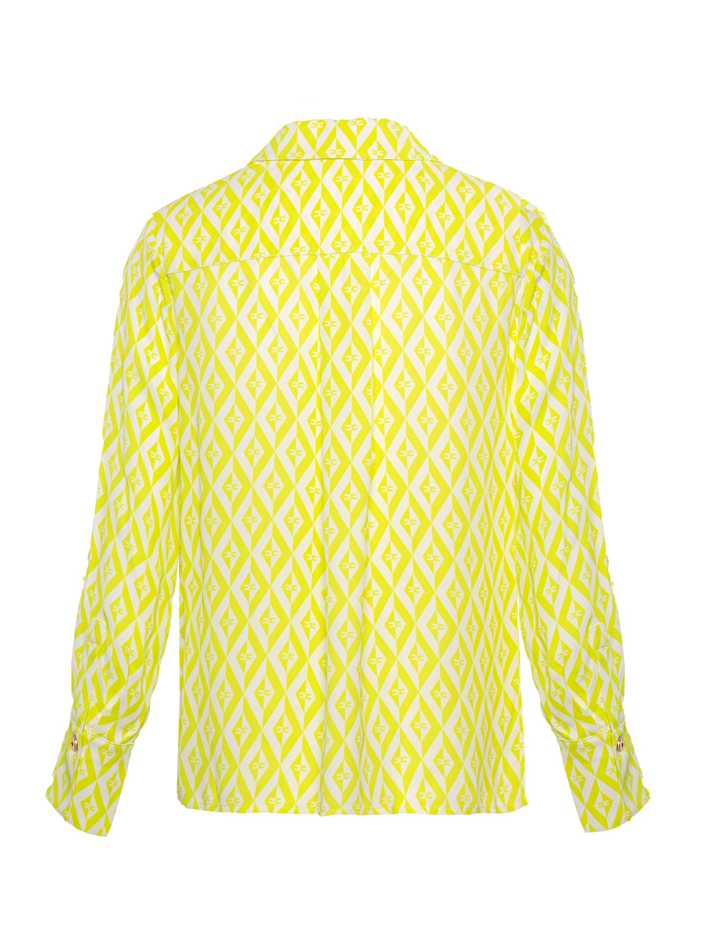 ELISABETTA FRANCHI DIAMOND LOGO-PRINT GEORGETTE SHIRT