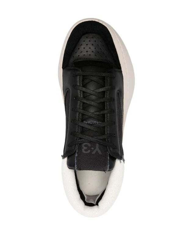 Y-3 CENTENNIAL LO LEATHER SNEAKERS