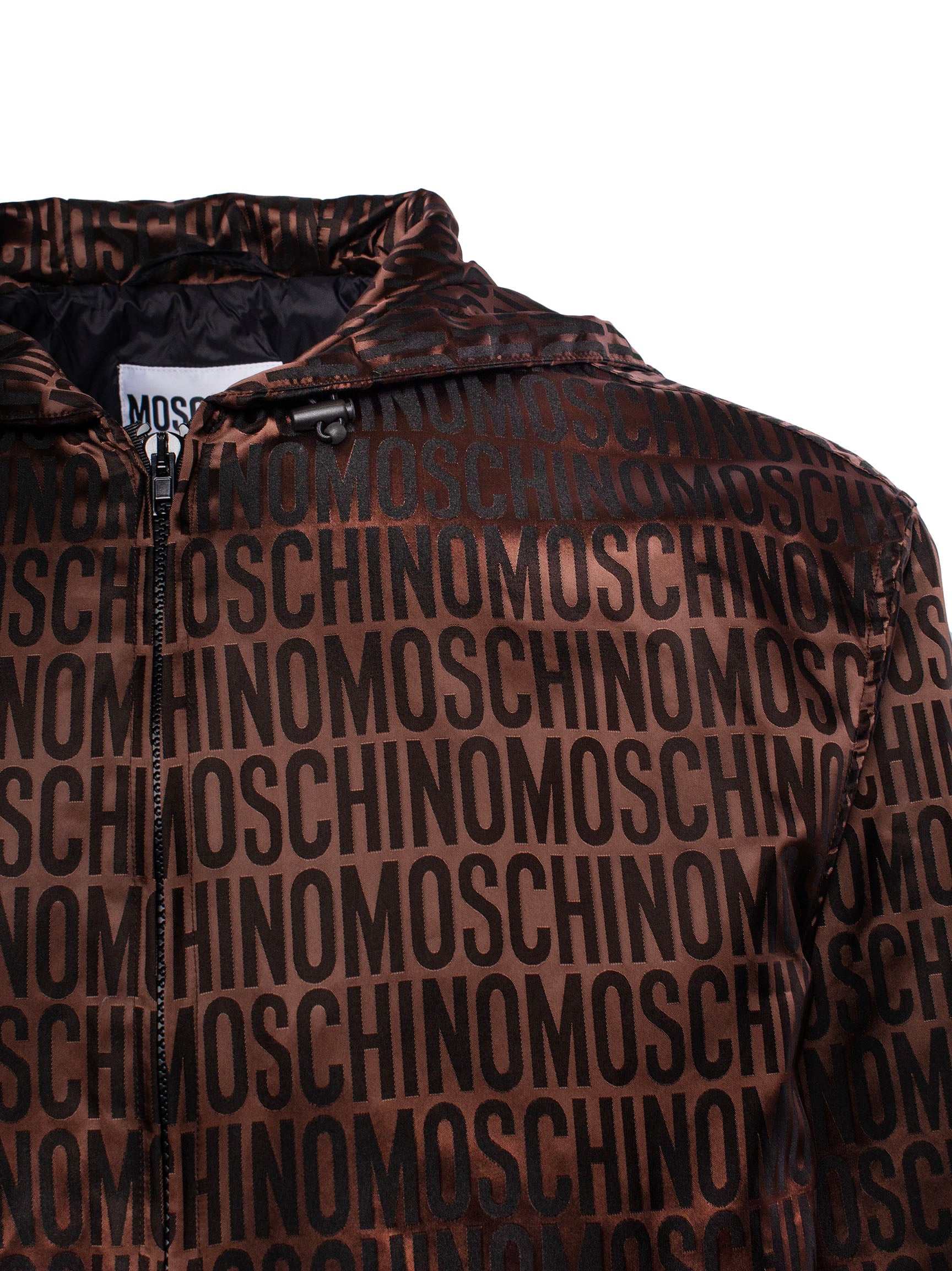 MOSCHINO LOGO-PRINT HOODED LIGHTWEIGHT JACKET