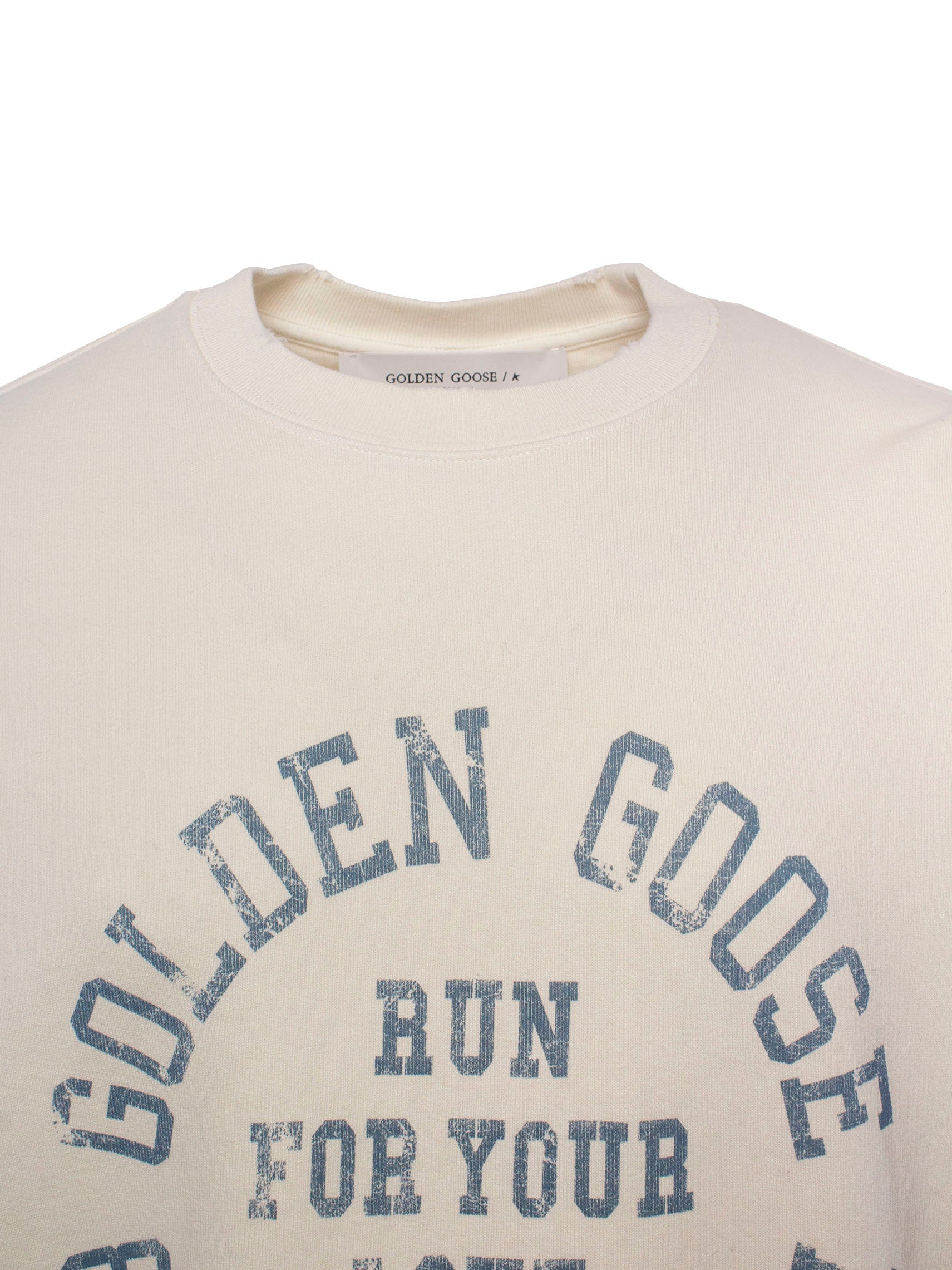 GOLDEN GOOSE LOGO-PRINT COTTON SWEATSHIRT