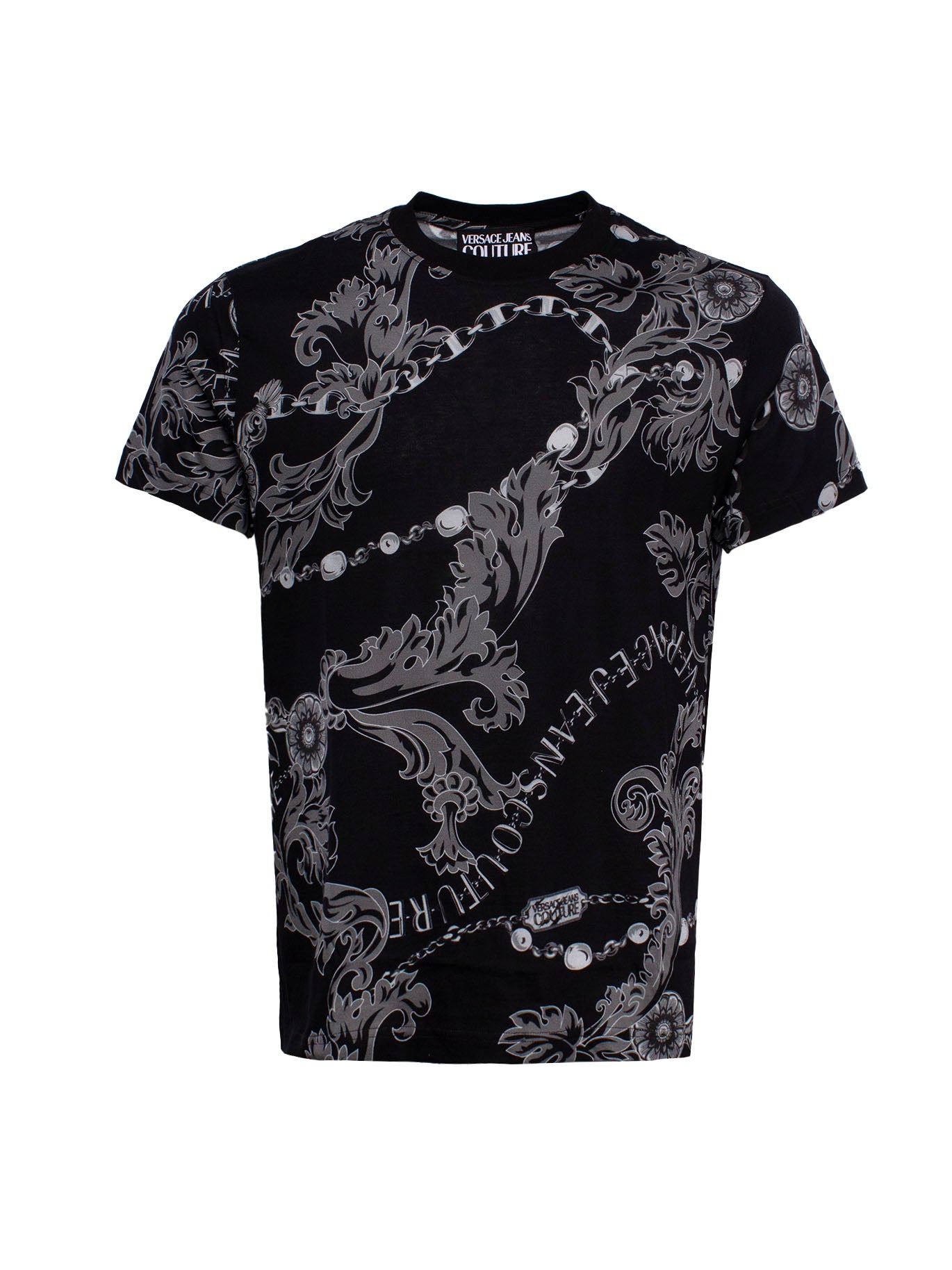 VERSACE JEANS COUTURE CHAIN-PRINT T-SHIRT