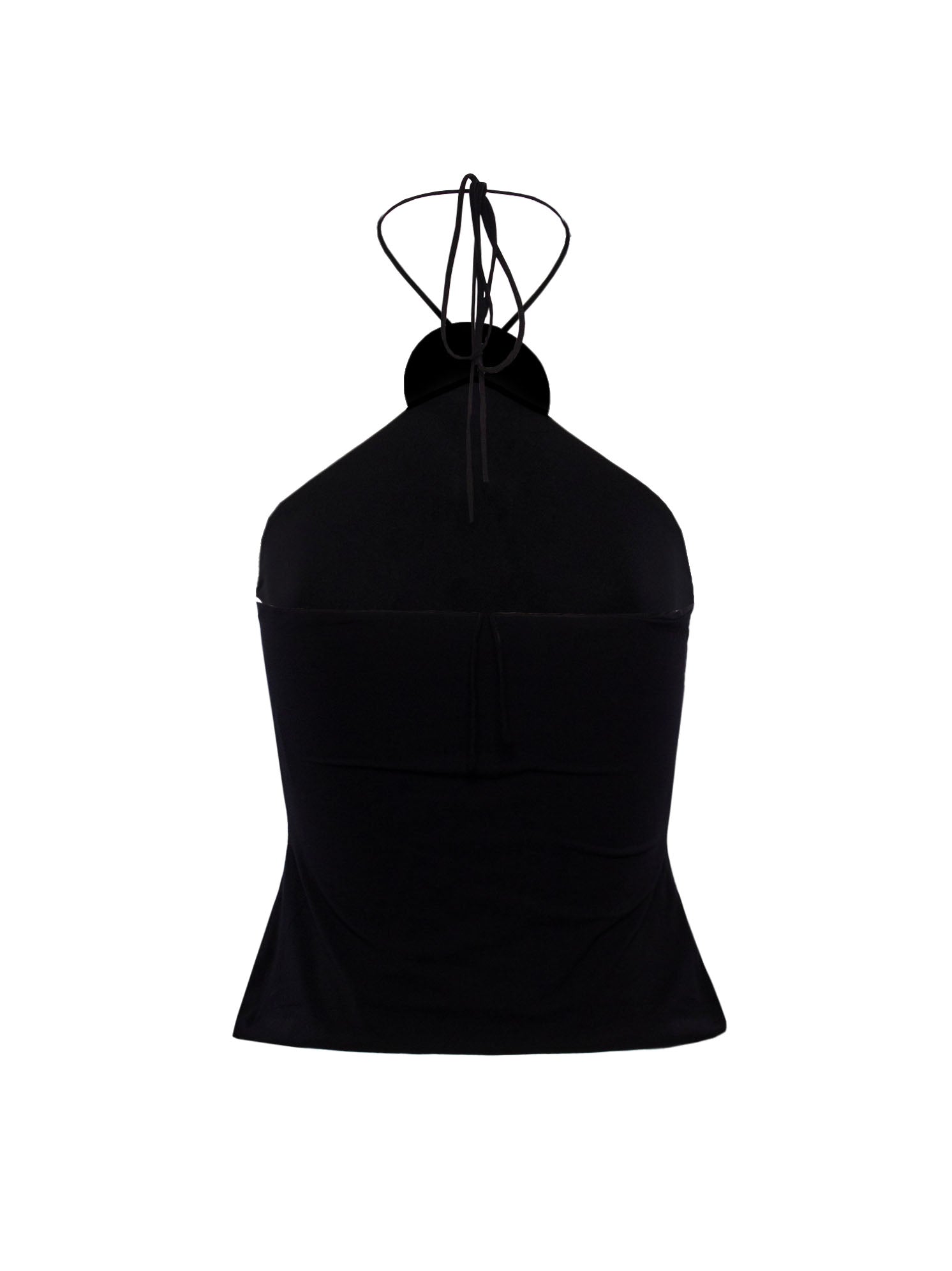 MAGDA BUTRYM FLORAL-APPLIQUÉ HALTERNECK TOP