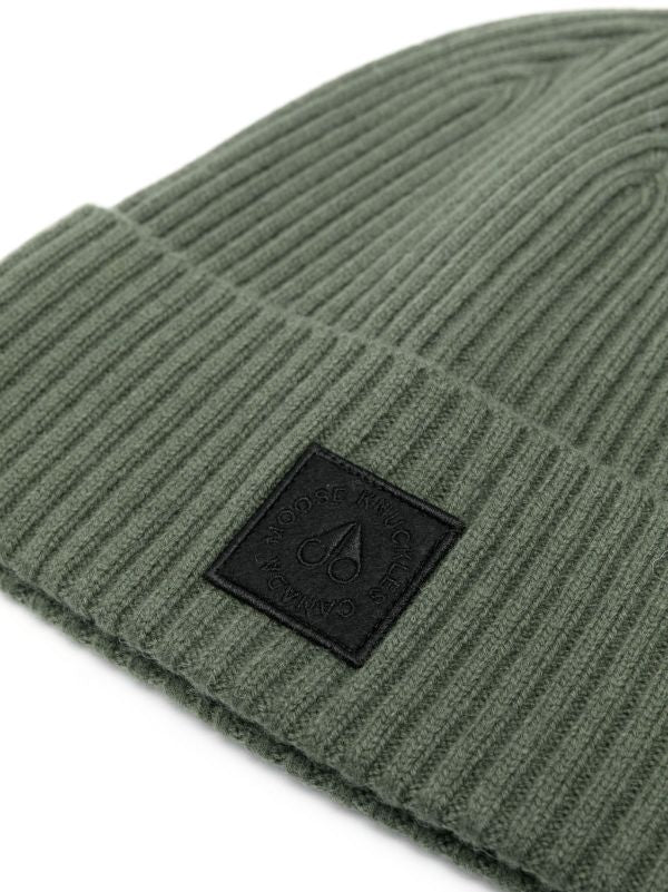 MOOSE KNUCKLES RIBBED-KNIT MERINO BEANIE