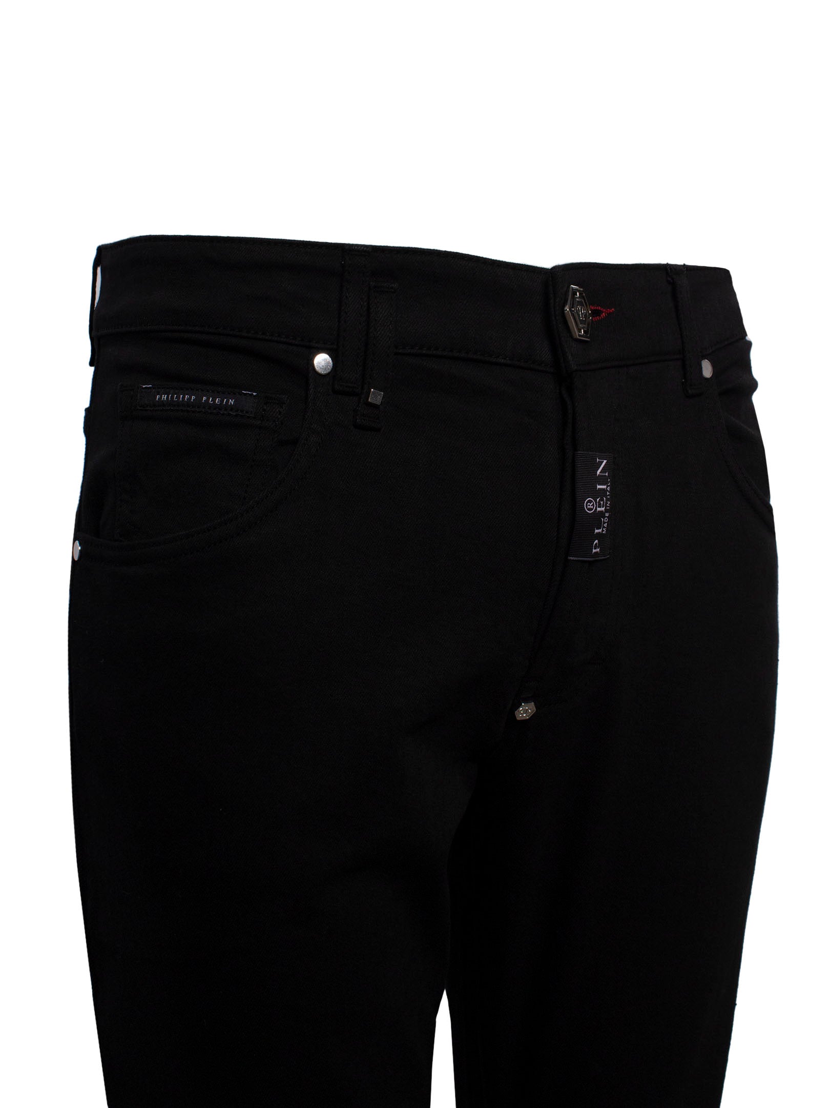 PHILIPP PLEIN MID-RISE TAPERED-LEG TROUSERS