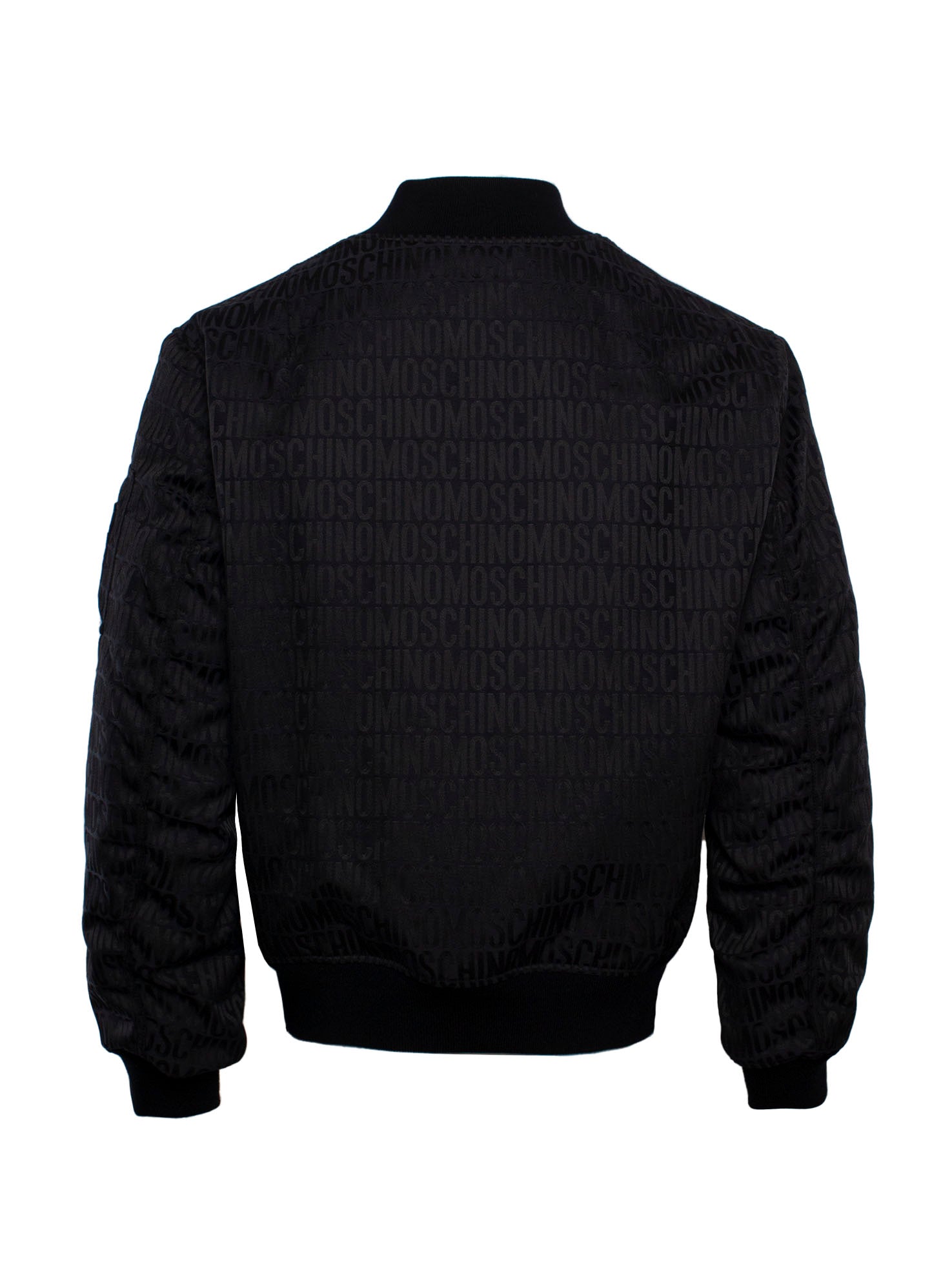 MOSCHINO ALL-OVER-LOGO-PRINT COTTON BOMBER JACKET