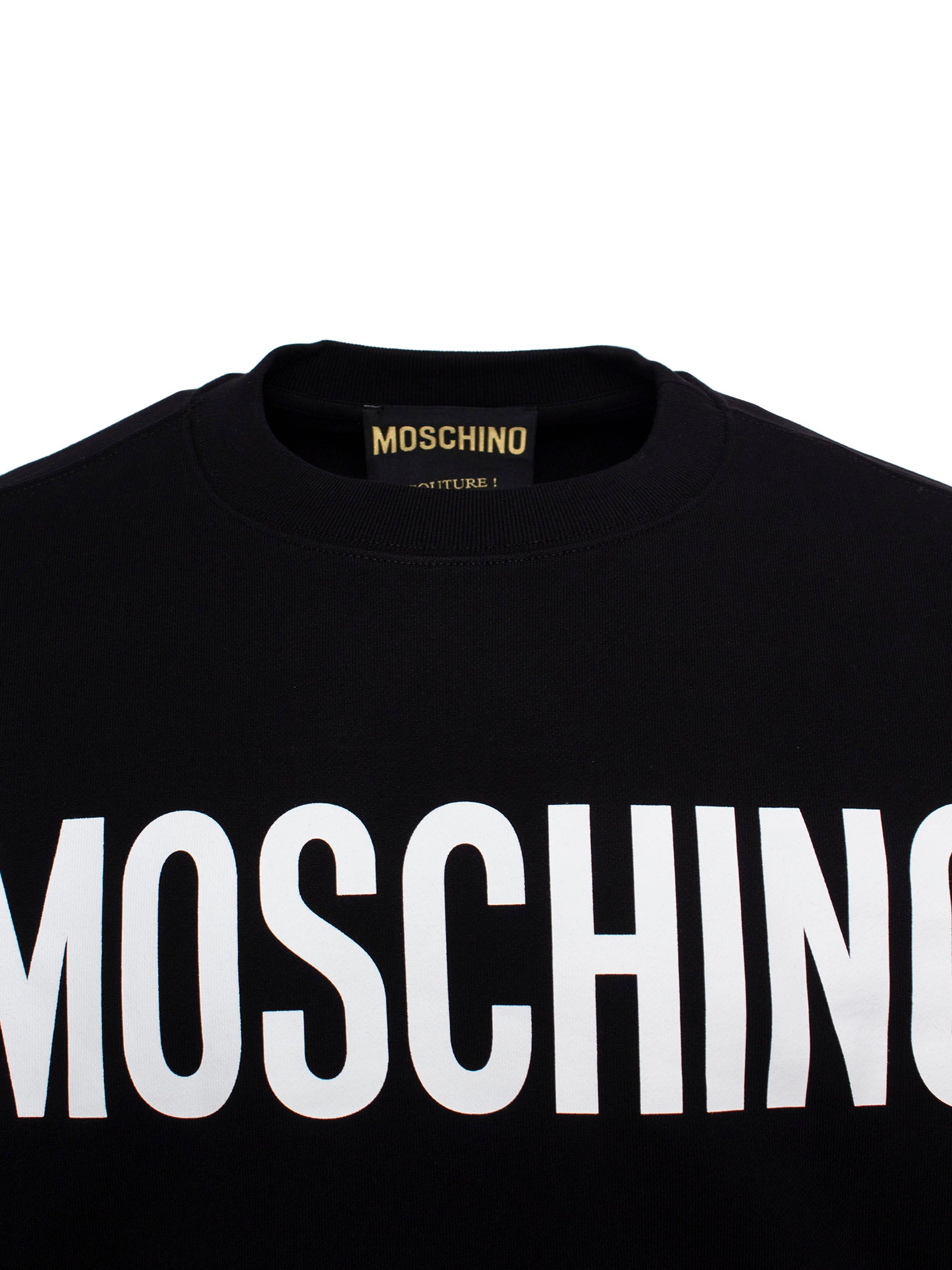 MOSCHINO LOGO-PRINT COTTON SWEATSHIRT