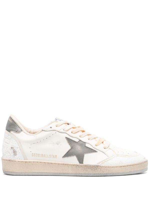 GOLDEN GOOSE BALL STAR LEATHER SNEAKERS