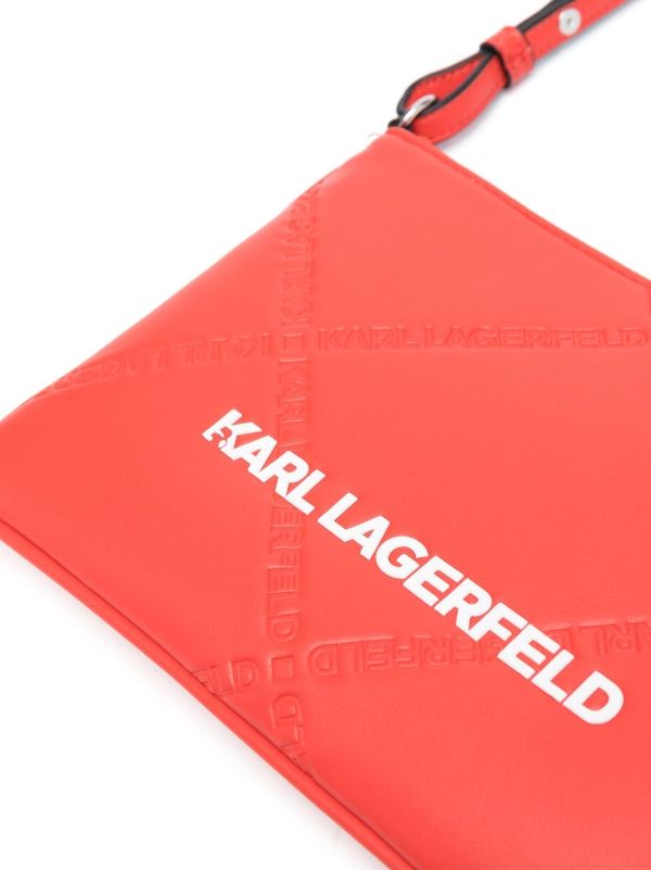 KARL LAGERFELD K/SKUARE EMBOSSED POUCH